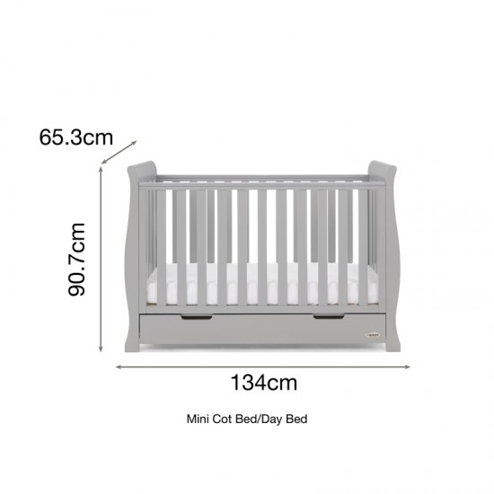 Obaby stamford sleigh cot bed grey online